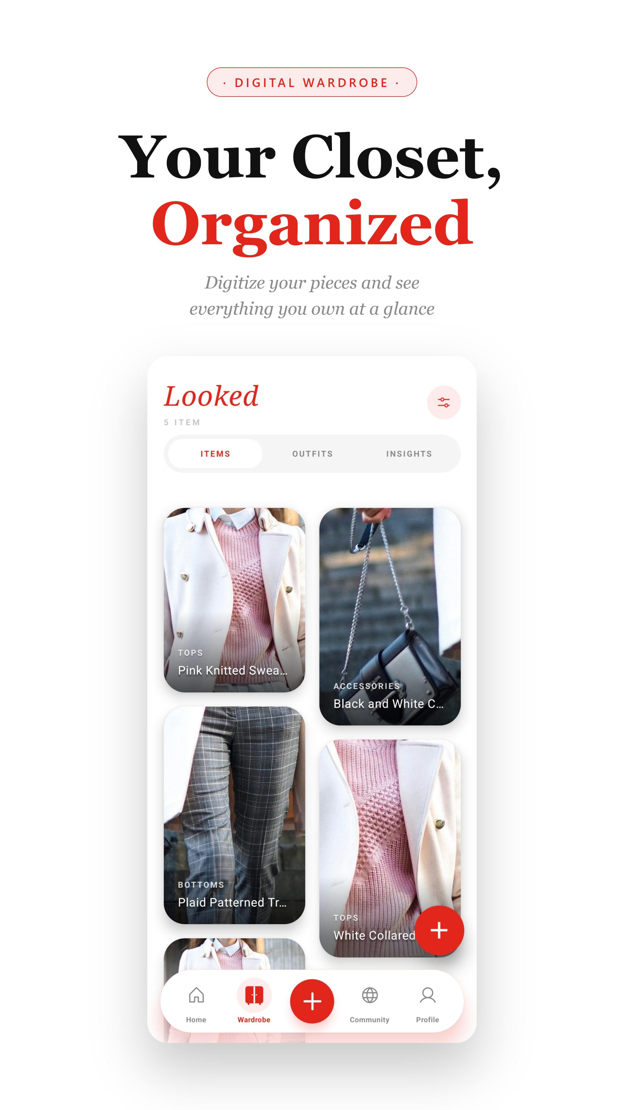 Looked digital wardrobe